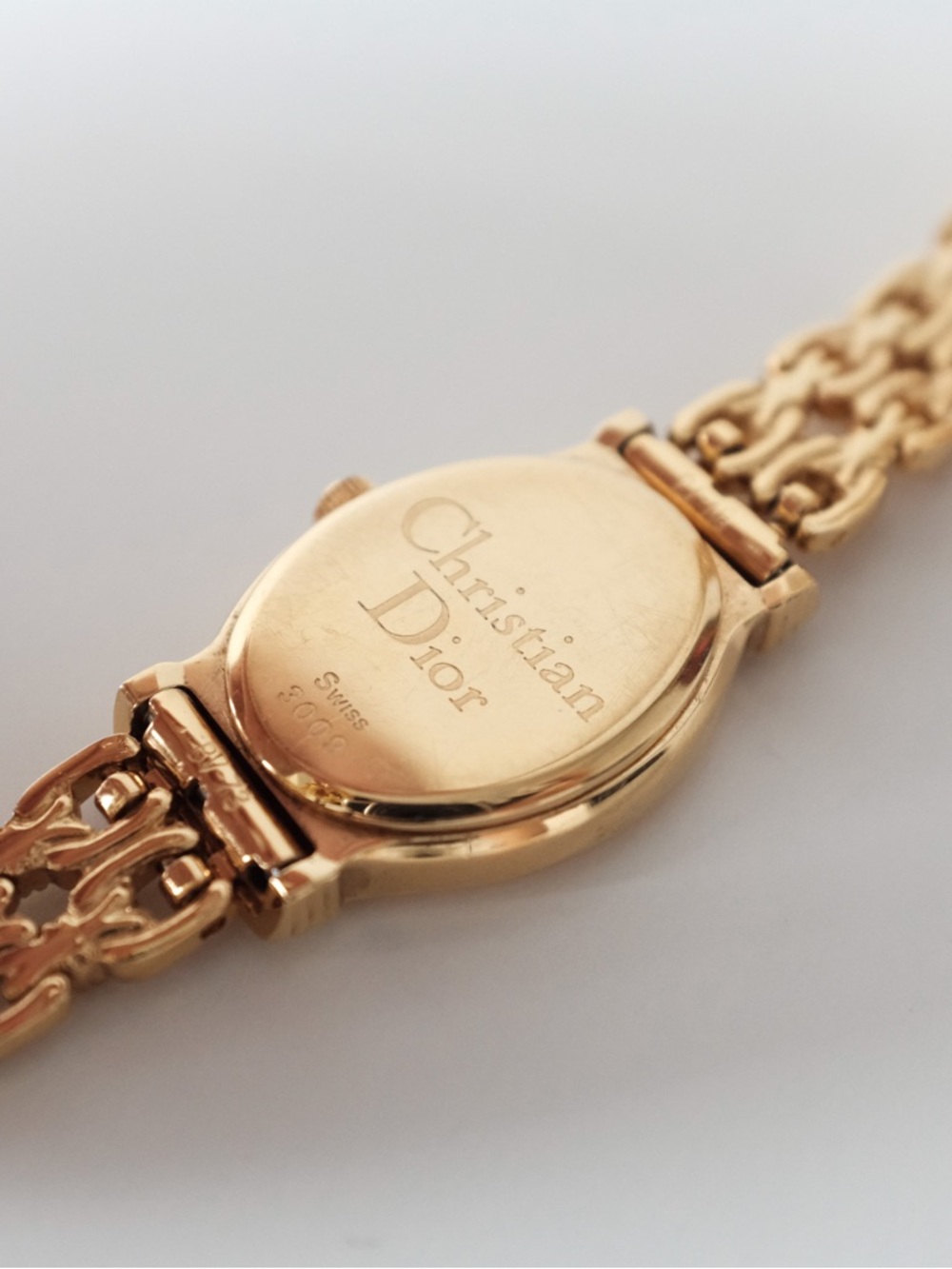 Vintage Dior Gold-Tone Bracelet Watch with Blue Dial - Picture 3 of 9